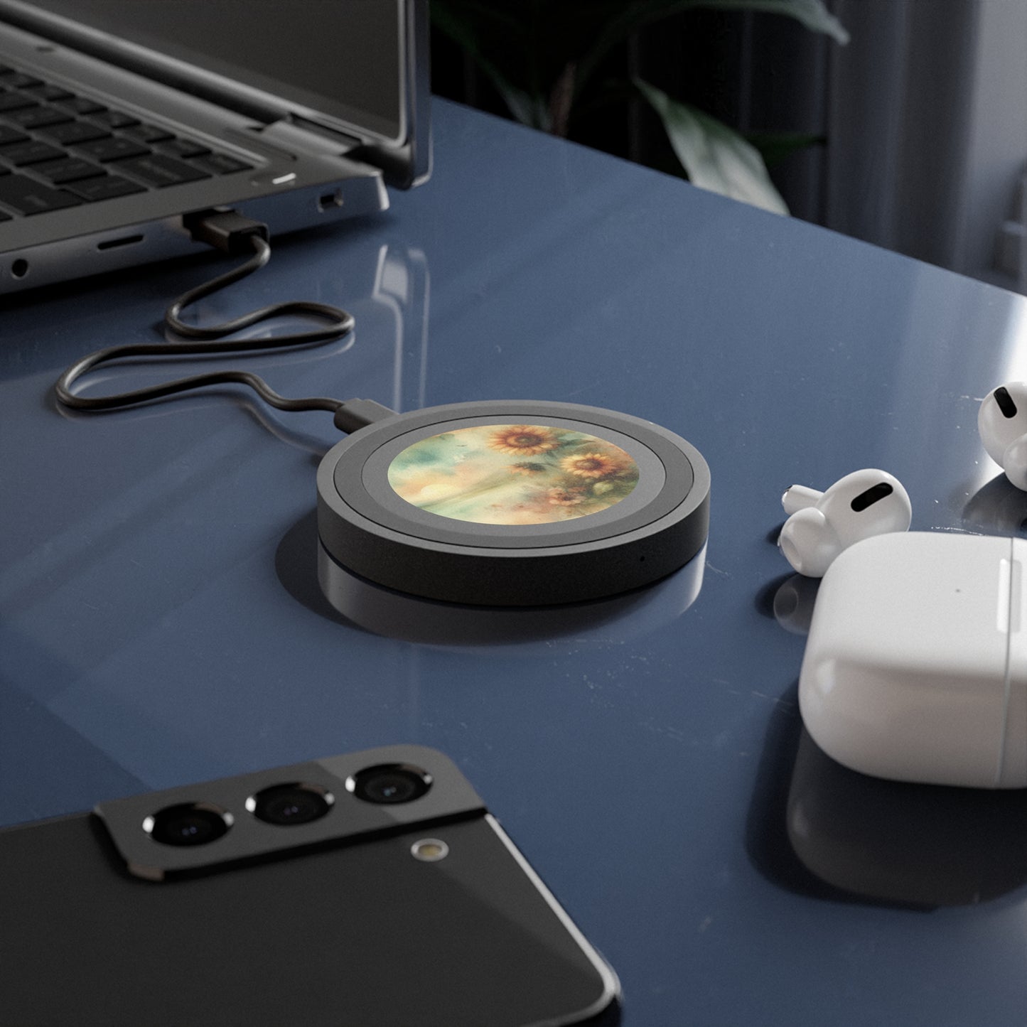 Summer Sunflowers Quake Wireless Charging Pad