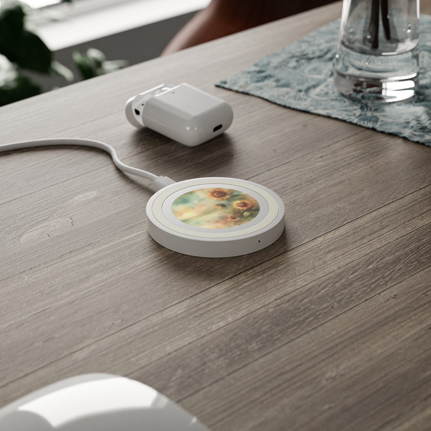 Summer Sunflowers Quake Wireless Charging Pad