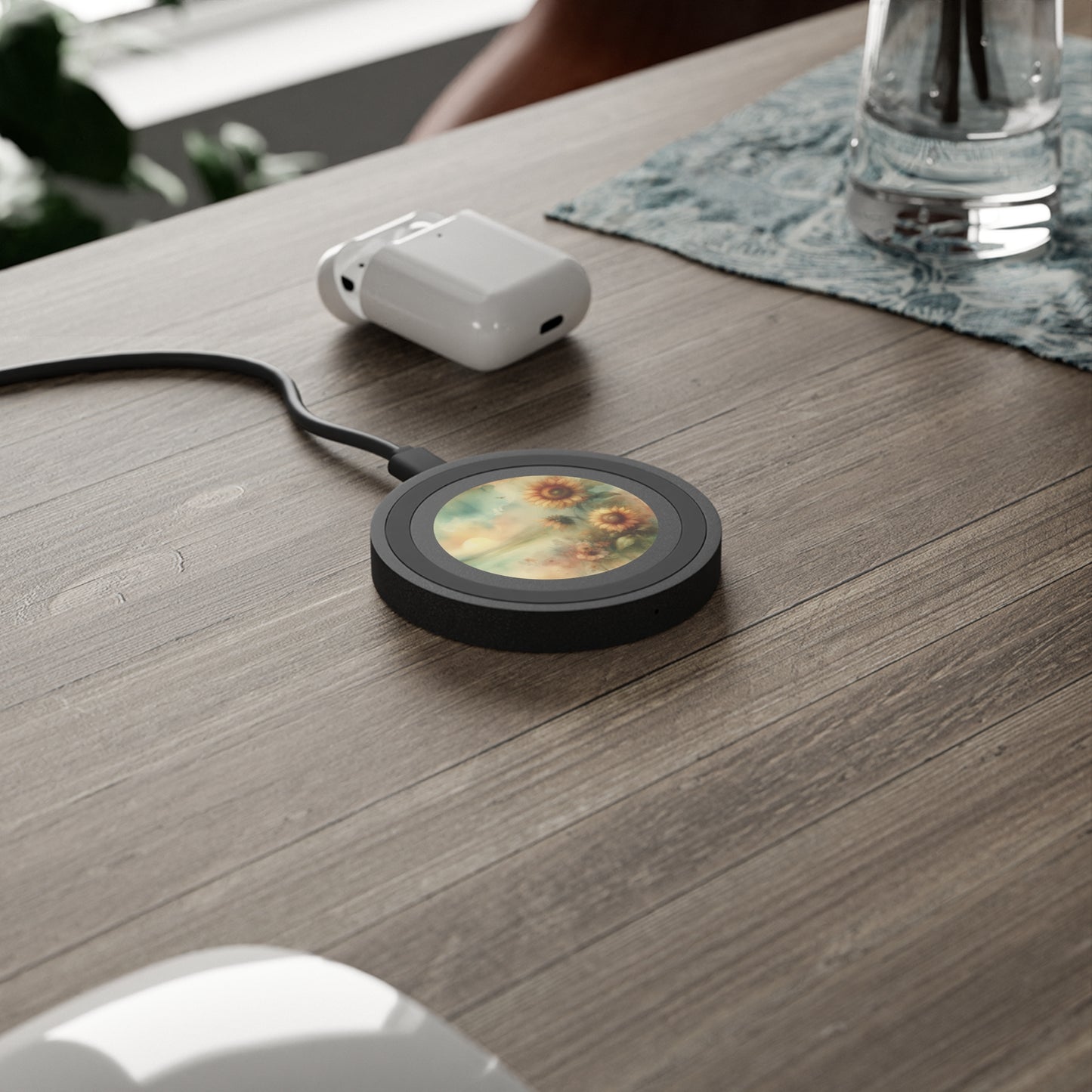 Summer Sunflowers Quake Wireless Charging Pad