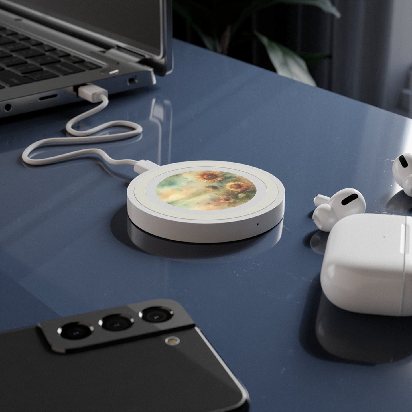 Summer Sunflowers Quake Wireless Charging Pad