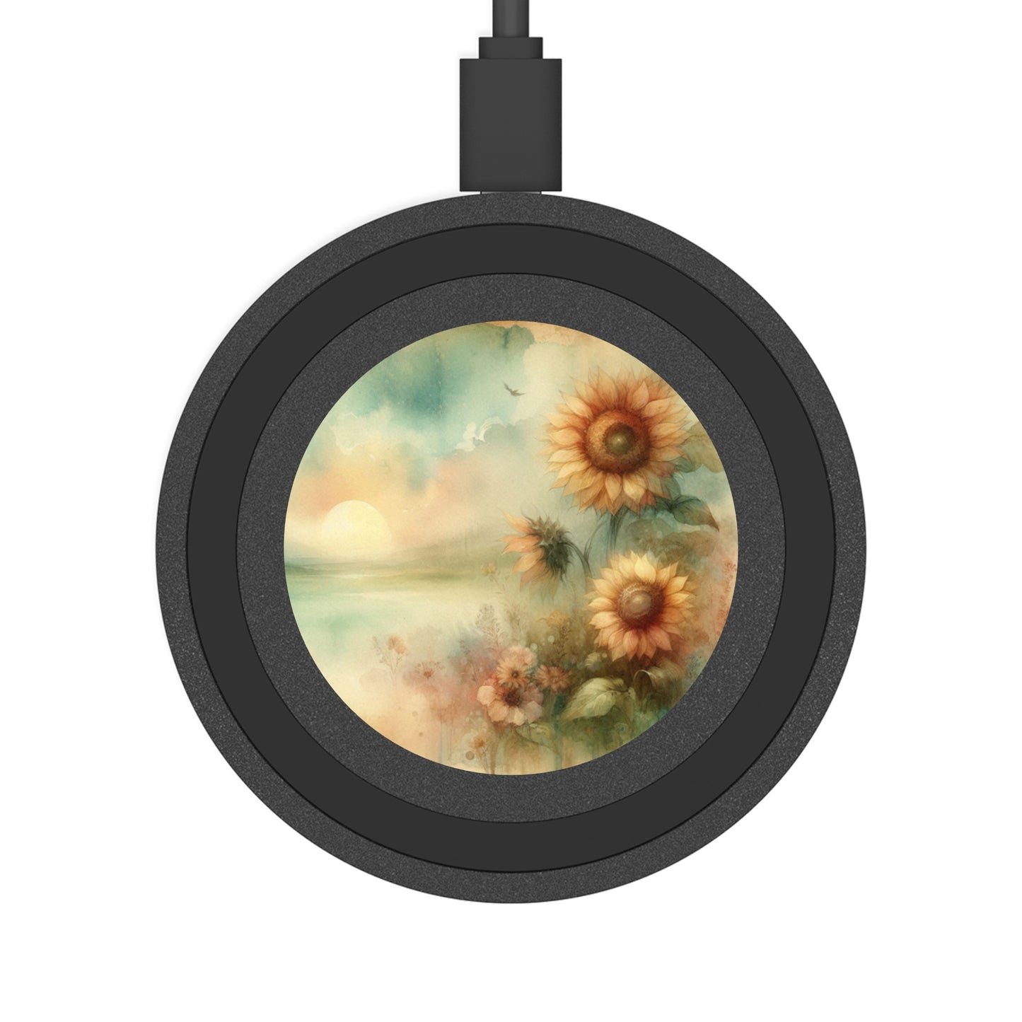 Summer Sunflowers Quake Wireless Charging Pad