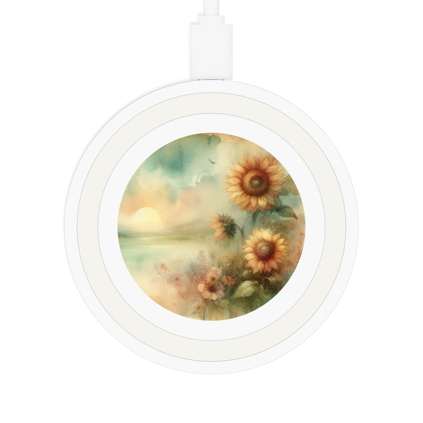 Summer Sunflowers Quake Wireless Charging Pad