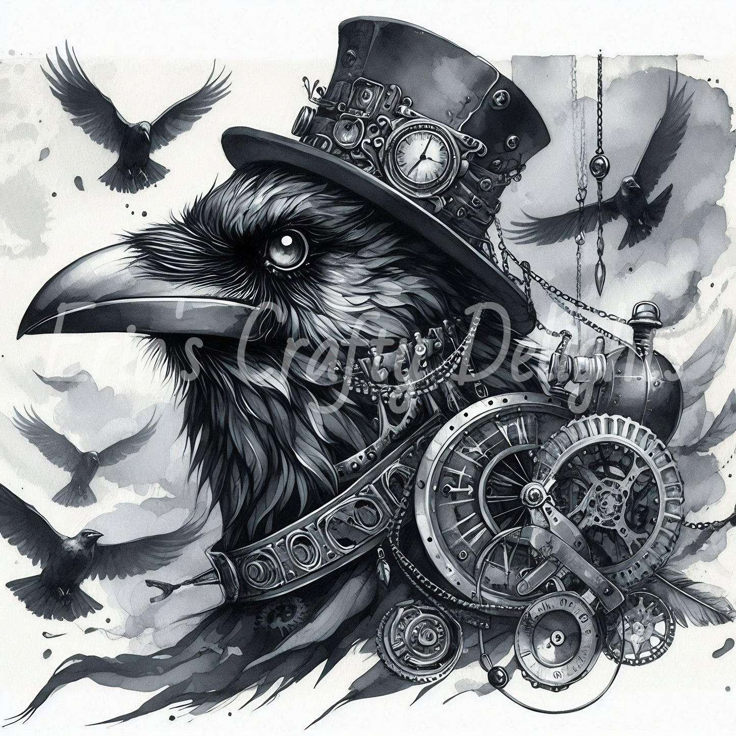 1 Steampunk Raven