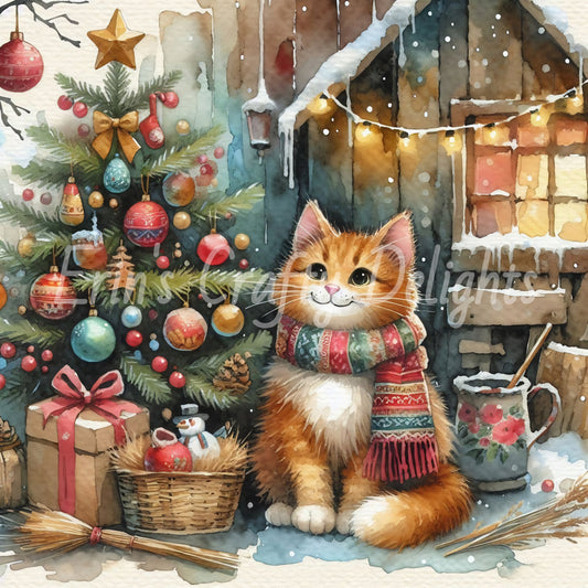 1 Cute Christmas Cat