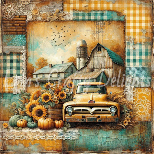 Yellow Pumpkin Truck Set